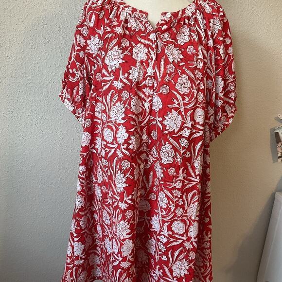 Smith & Quinn Posie Dress in Summer Wine Red White Size Medium - Picture 2 of 9